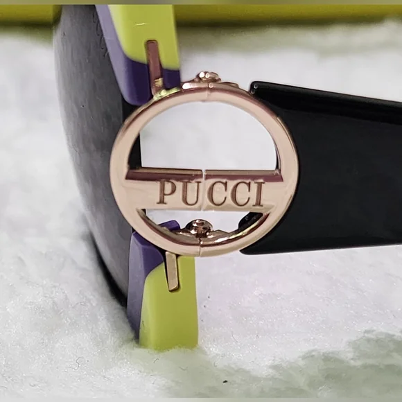 Emilio Pucci Black and Purple Sunglasses - Picture 3 of 10